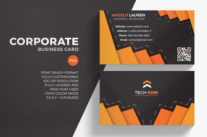 Tech-Com Business Card Design #64
