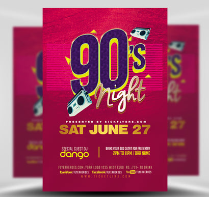 90S party Flyer 1