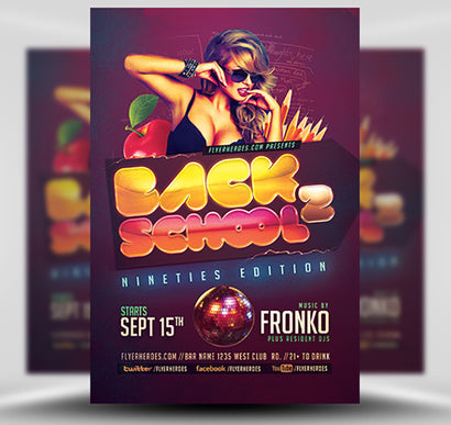 Back To School Nineties Flyer  1