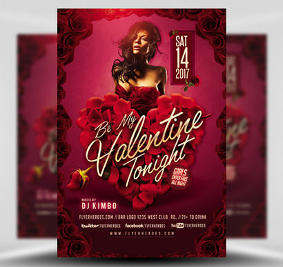 Be My Valentines Tonight Flyer 1