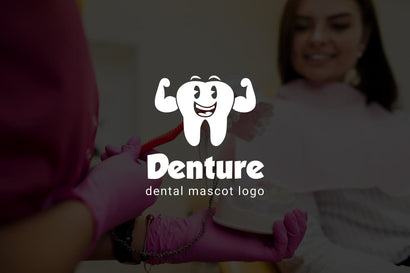 Denture - Dental Mascot Logo
