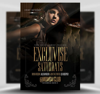 Exclusive Saturdays Flyer