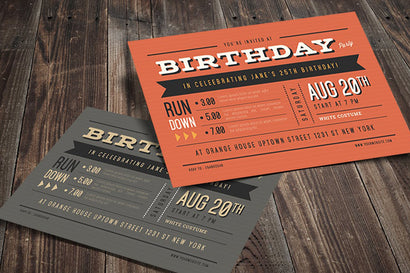 Hipster Vintage invitation