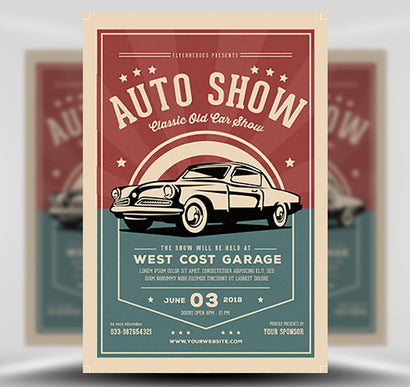 Old Classic Car Show Flyer 1 1