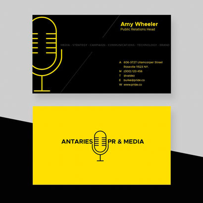 Public Relations Business Card