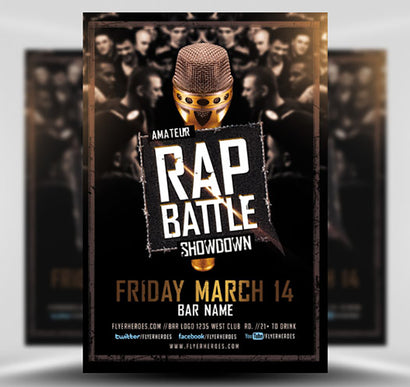 Rap Battle Showdown Flyer 1