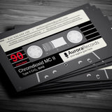 Retro Music Business Card Design Black
