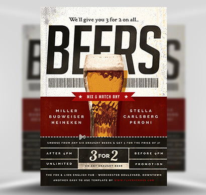 Vintage Beer Poster V1 1 Flyer