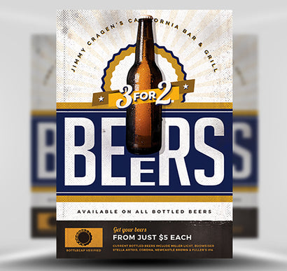 Vintage Beer Poster V4 1 Flyer