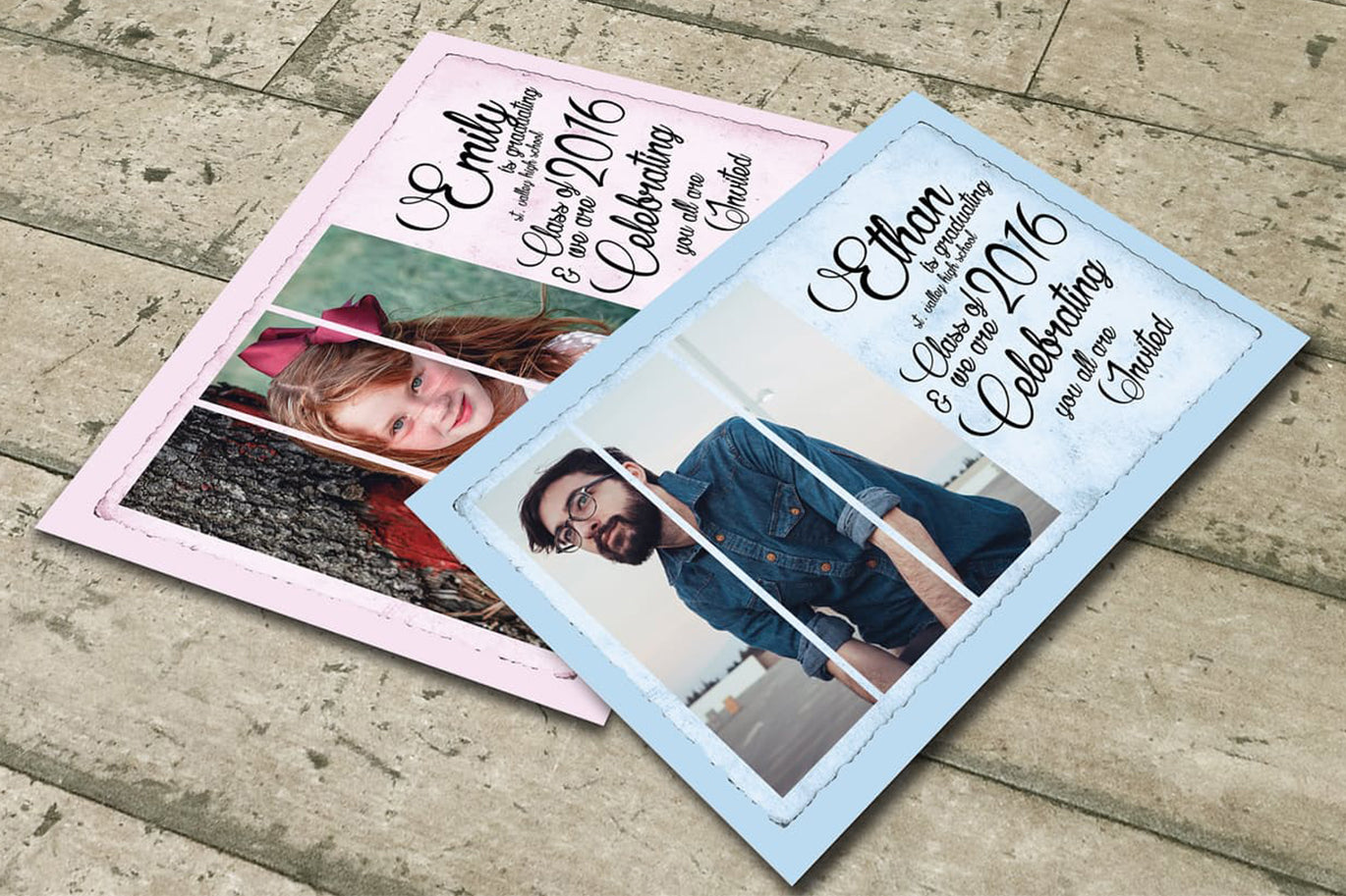 Vintage Lettering Graduation Postcard